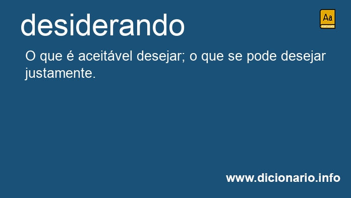 Significado de desiderando