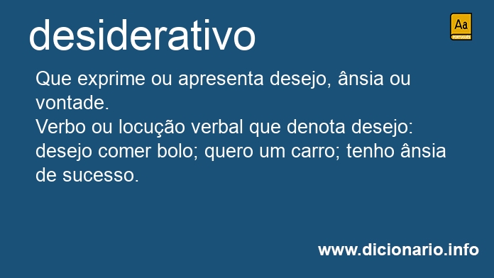 Significado de desiderativa