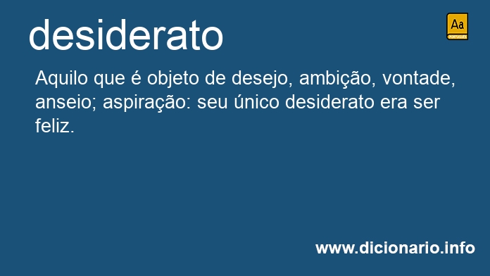 Significado de desideratos