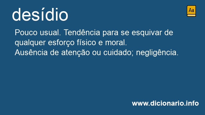 Significado de desdio