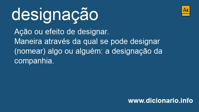 Significado de designao