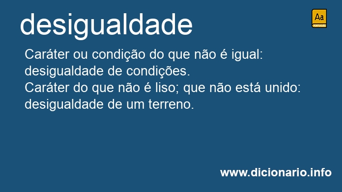 Significado de desigualdade