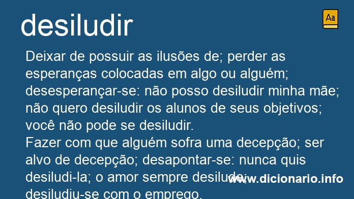 Significado de desiludem