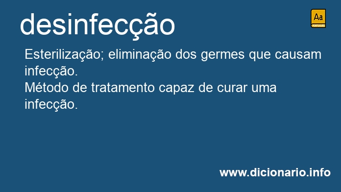 Significado de desinfeces