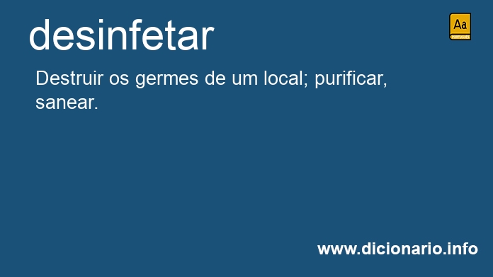 Significado de desinfetava