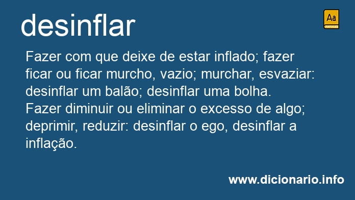 Significado de desinfla