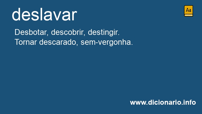 Significado de deslavar