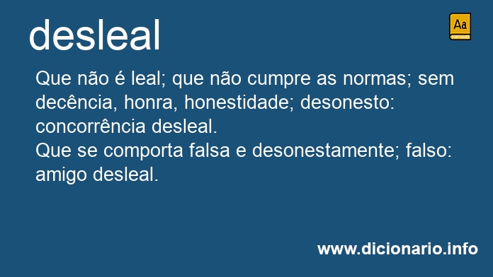 Significado de desleal