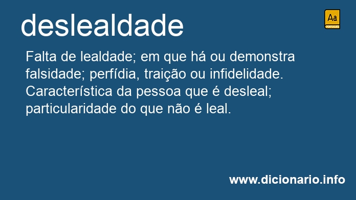 Significado de deslealdade