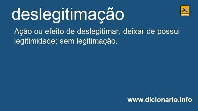 Significado de deslegitimao