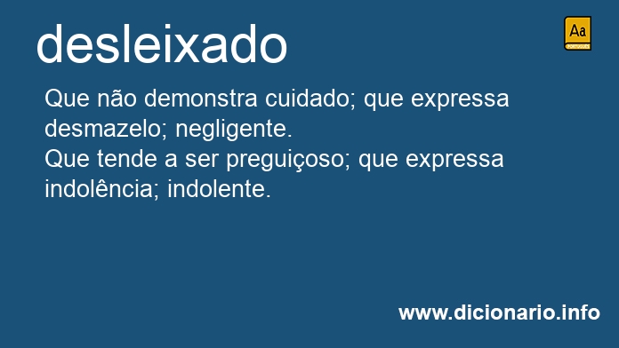 Significado de desleixado