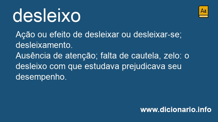 Significado de desleixo