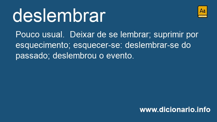 Significado de deslembrais