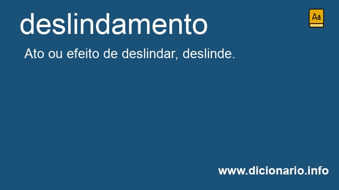 Significado de deslindamento