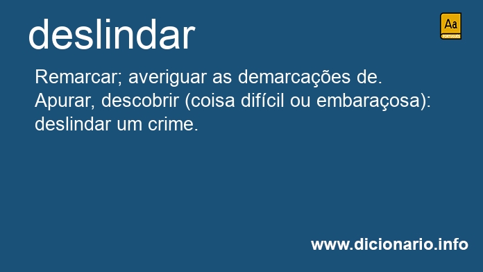 Significado de deslindares