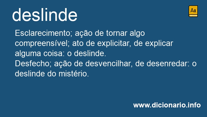 Significado de deslinde