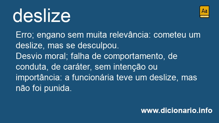 Significado de deslize