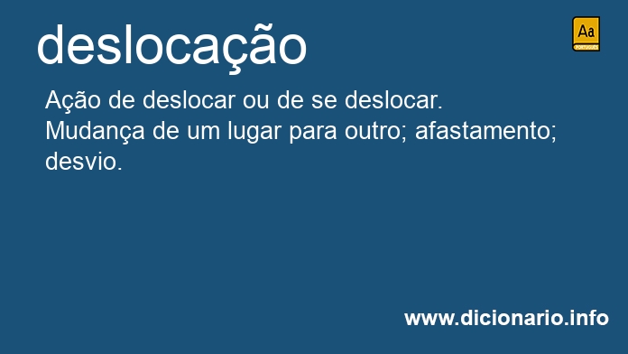 Significado de deslocao