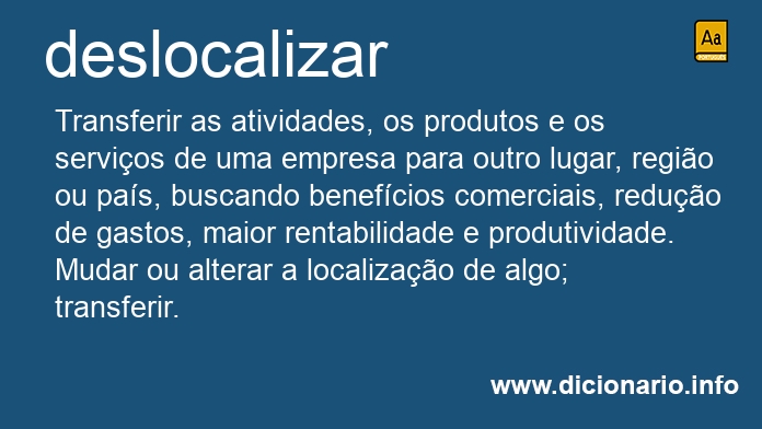 Significado de deslocalizar