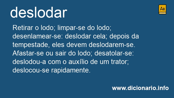 Significado de deslodar