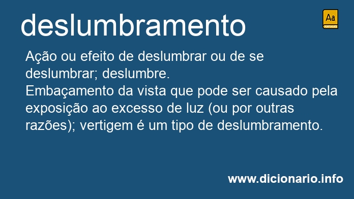 Significado de deslumbramento