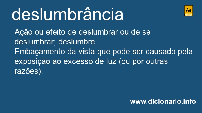 Significado de deslumbrncia
