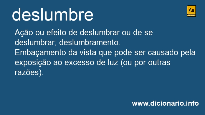 Significado de deslumbre