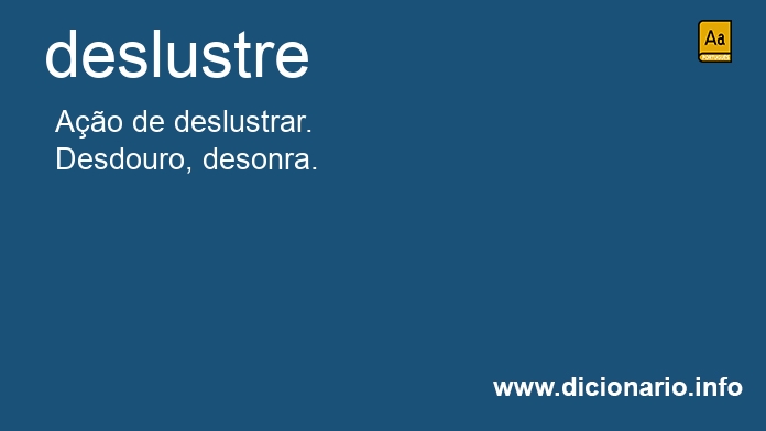 Significado de deslustre