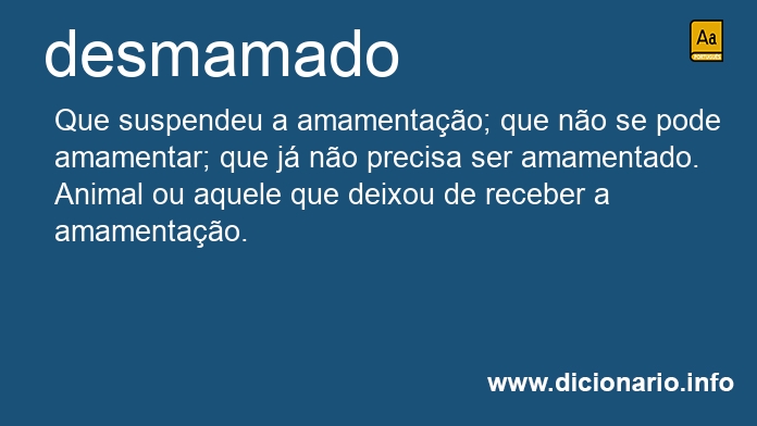 Significado de desmamados