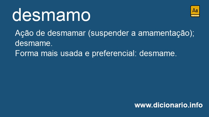Significado de desmamo