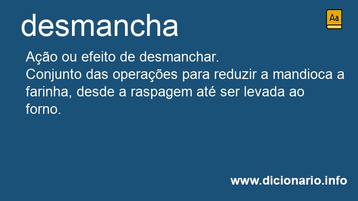 Significado de desmancha