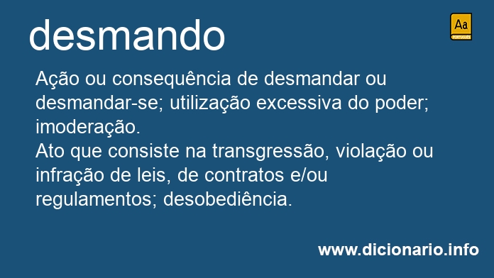 Significado de desmando