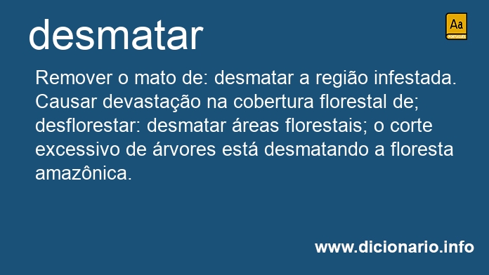 Significado de desmatavam