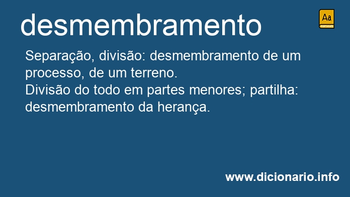 Significado de desmembramento