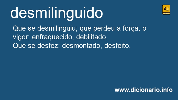 Significado de desmilinguida