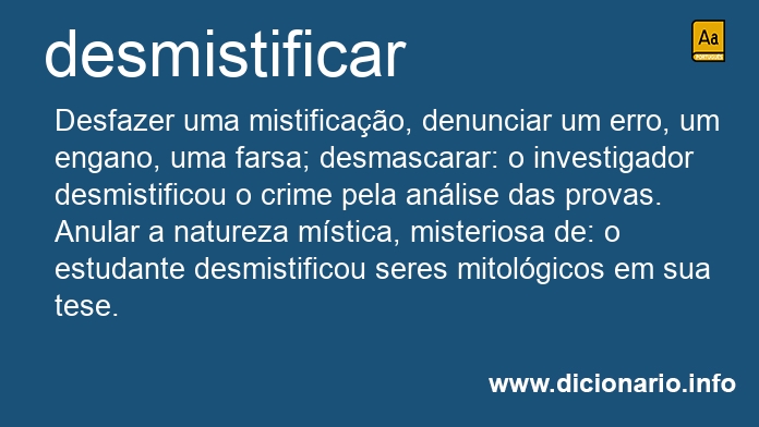 Significado de desmistificavas