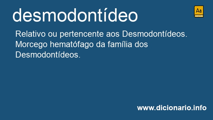 Significado de desmodontdeo