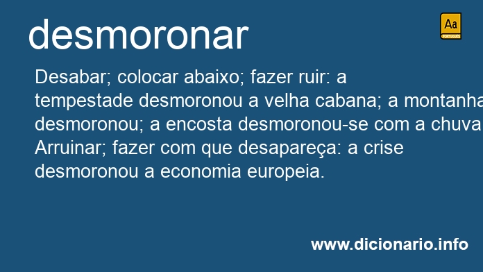Significado de desmoronando