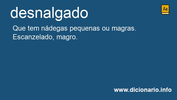 Significado de desnalgada