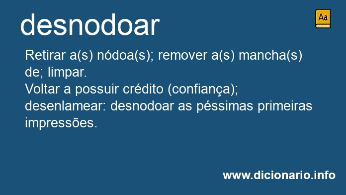 Significado de desnodoar