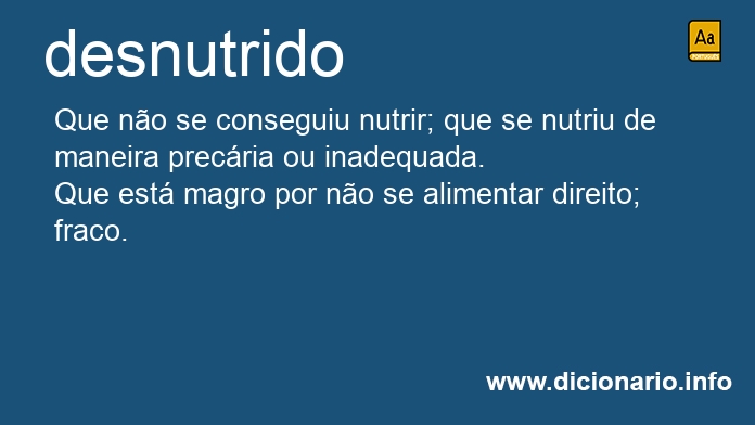 Significado de desnutrido