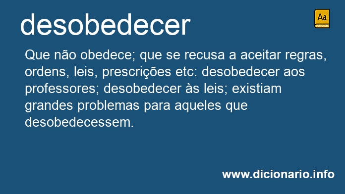 Significado de desobedea