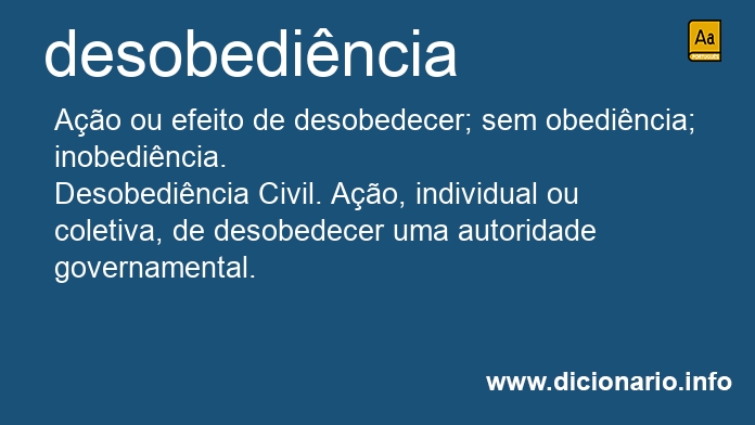 Significado de desobedincia