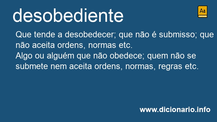 Significado de desobediente