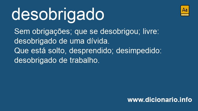 Significado de desobrigada