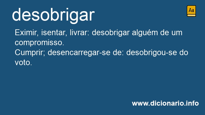 Significado de desobrigas