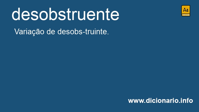 Significado de desobstruentes