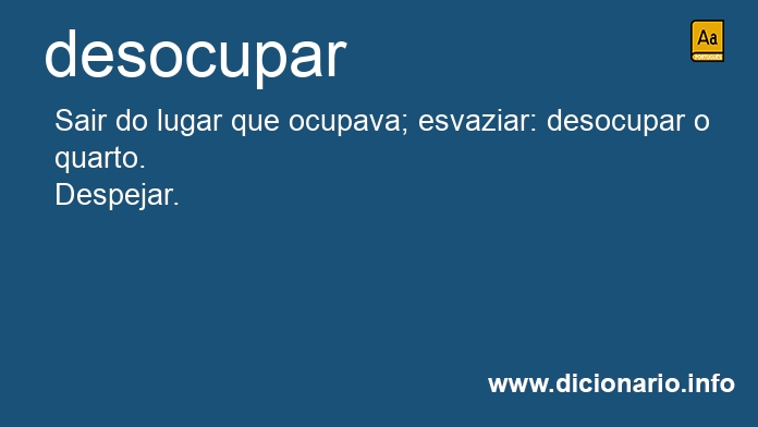 Significado de desocupar