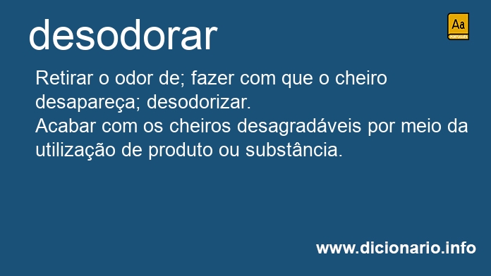 Significado de desodorar