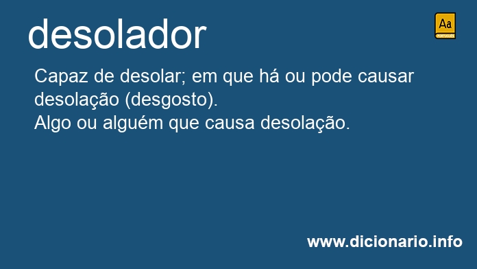 Significado de desolador